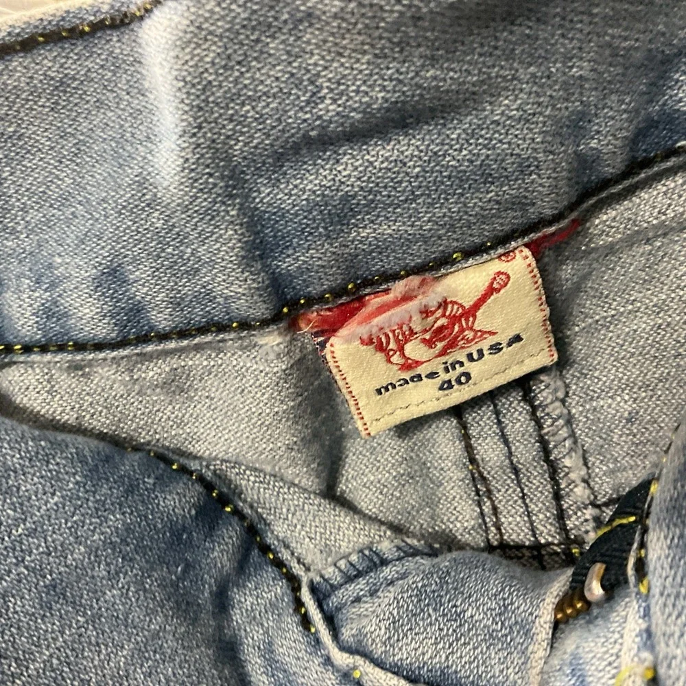 True Religion World Tour Rocco Straight 38x31 Measured Med‎ Wash Relaxed